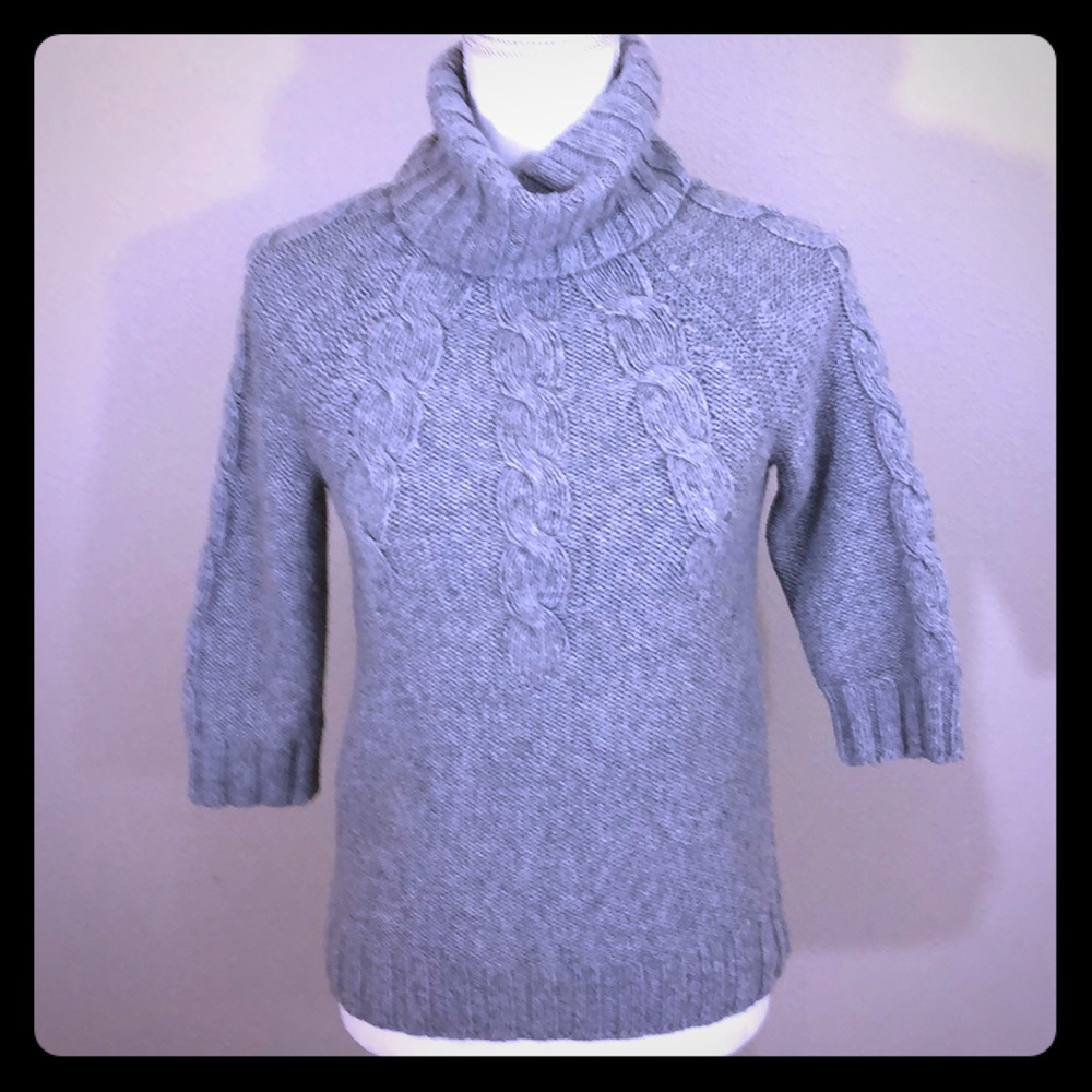 ❤️GAP small heather gray wool turtle neck sweater